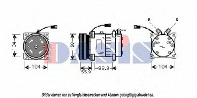 AKS DASIS 851071n -  Компрессор, кондиционер